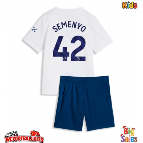 Manchester City Antoine Semenyo #42 Replica Third Stadium Kit for Kids 2026-27 Short Sleeve (+ pants)